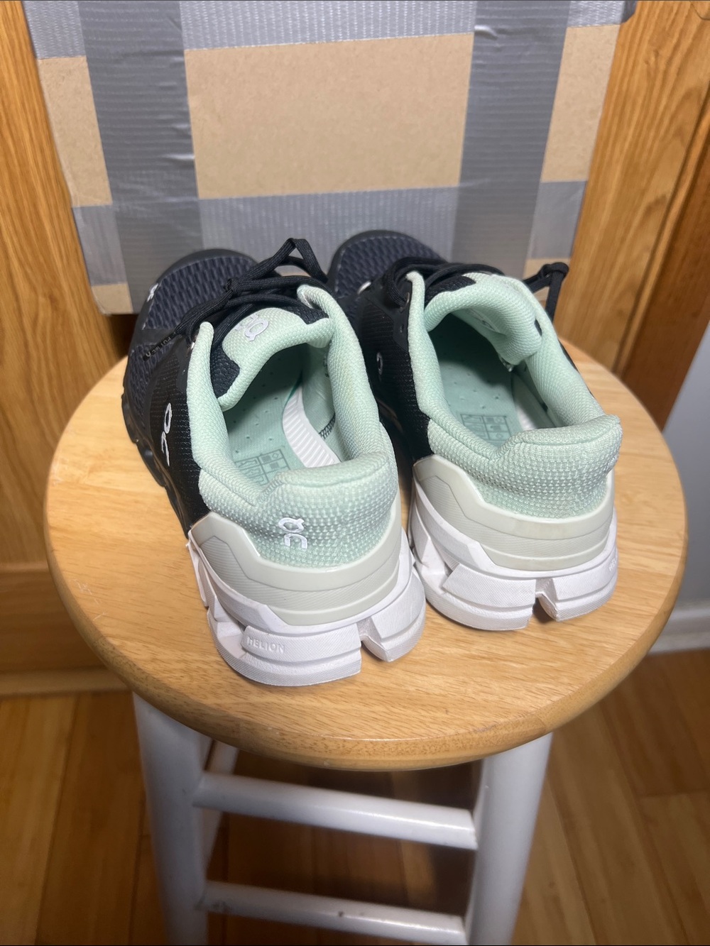 On Running Black and Mint Green Cloudnova Athletic Shoes - Picture 4 of 7